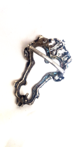 Silver Exotic Handmade Belt Buckle by Jonathan O. Straus